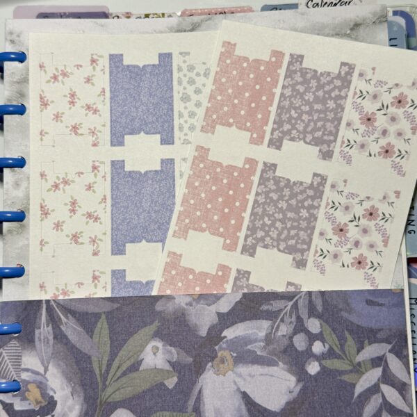 Removable Floral Themed Tabs for Planners and Journals - Image 3