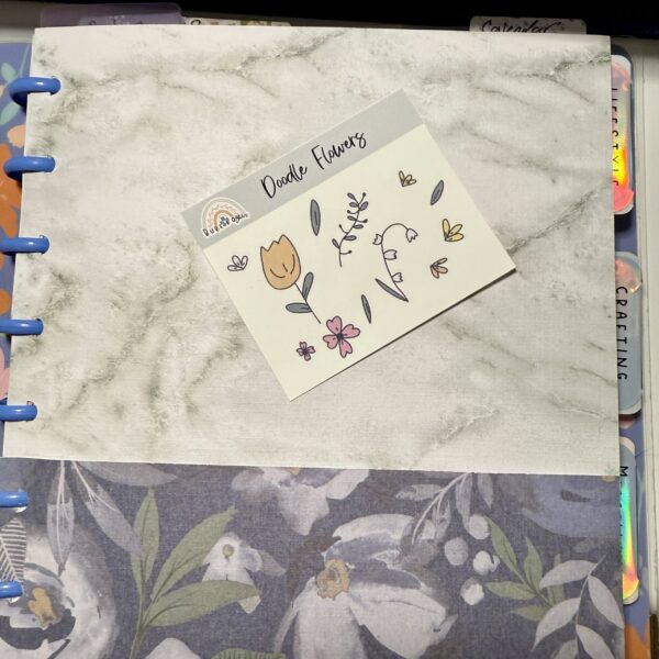 Mini Flower Doodle Matte Vinyl Sticker Sheet - Image 2